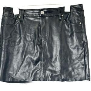 Love Fire Skirt Juniors 28 Black Faux Leather Mini